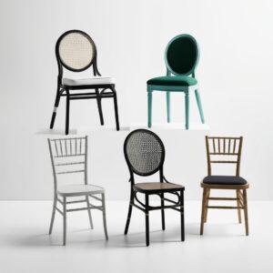 Tables and chairs