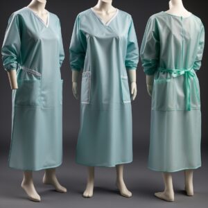 Reusable theatre Gowns green X large