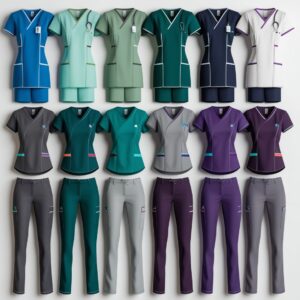 stylish medical scrubs