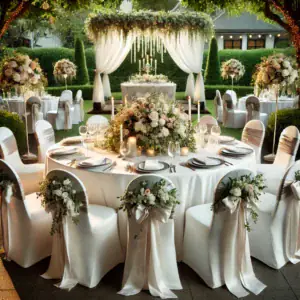 round chair table