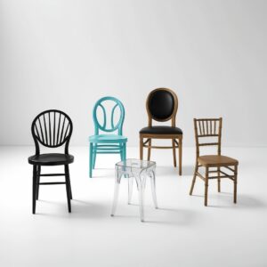 white folding chairs