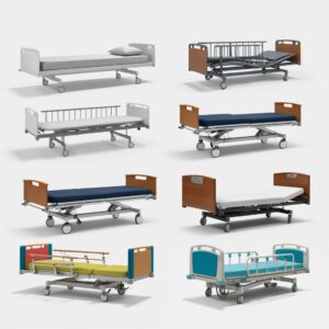 Height-adjustable examination table