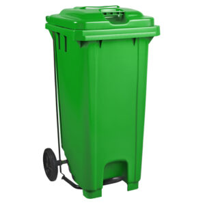 110L 4-Wheeled Galvanised Steel Commercial Wheelie Bin