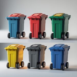 Yellow 240L Wheelie Bin for Hazardous