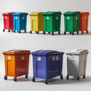 110L Industrial Steel Wheelie Bin