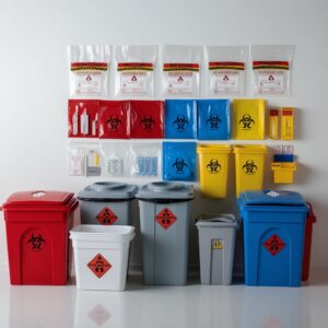 Clinical Biohazard Waste Bin,