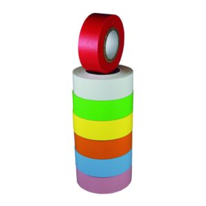 LLG Adhesive Label Tape, Red Length: 12.7 m, Width: 25.4 mm, Pack of 3