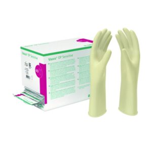 B. Braun Vasco OP Gloves, Size 5.5 OP Sensitive, Latex, Powder Free, Sterile, Pack of 40 Pair