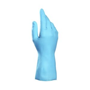 Gloves Vital 117 natur latex, size 6, blue, internal velouris, pair