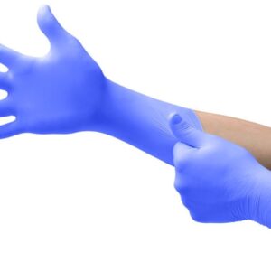 Ansell Microflex, size 9½10 (XL) Nitrile glove, Blue, Powder-Free, Non-Sterile, 295mm, Pack of 10x50