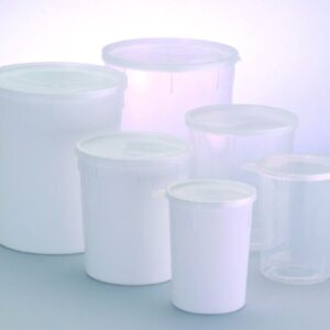 Beaker 1000 ml, PP, natur with closure, single, graduated