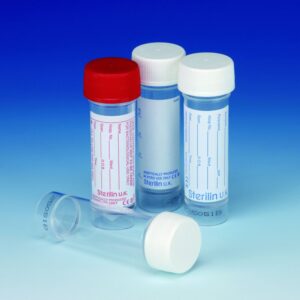 Quickstart Universal polystyrene containers 30ml, sterile, printed, CE marked, pack of 400