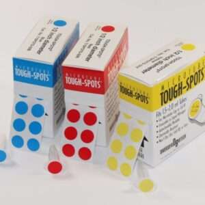 Heathrow Scientific Tough Spots PVC Round Ø 13 mm, White, Pack of 1000 Roll