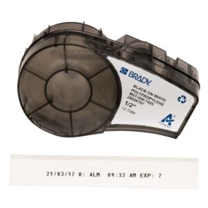 Brady Labels M21-500-742512.70x6.4m Black on White Polypropylene Roll of 6.4 m