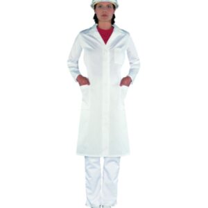 Uvex Ladies' Laboratory Coat, Size 46, White, 65% Polyester / 35% Cotton, 1/1 Arm Type (81510)​