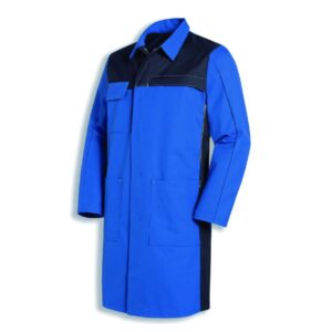 Uvex Men’s Laboratory Coat, Size 106/110, Corn Blue, 65% Cotton, 35% PE, 1/1 Arm, Type 16282