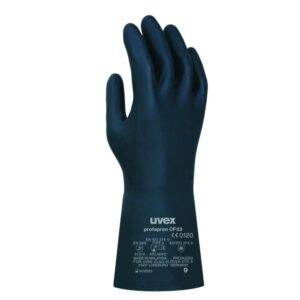 Uvex Protection Gloves Profapren CF33, 33 cm, Size 8-M, Type 60119, Dark Blue, Pack of 10 Pair