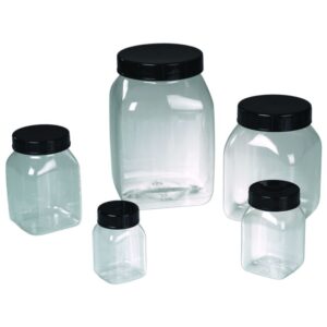 Bürkle Wide Beck Bottle 500 ml, Square PETG, Clear