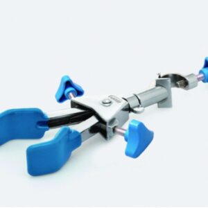ISOLAB Universal Clamp, 250 mm, 2 Prongs, Jaw Width 0.50 mm, Brackets PVC-Coated with Swivel Mechanism
