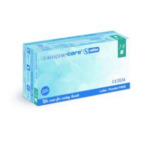 Semperit Disposable Gloves Size XL 910 Sempercare Edition Latex Natural White Powder-Free Non-Sterile Pack of 90