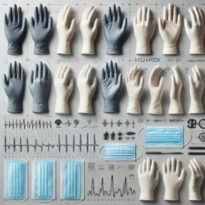 B. Braun Vasco Disposable Operation Gloves, Size 8 OP Powdered, Latex, Powdered, Pair Sterile Packed, Pack of 50 Pair