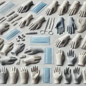 Ansell Touch N Tuff size M (7½-8) Nitrile Gloves, 240 mm, Powder-free, Light Blue, Pack of 100