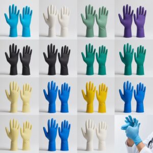 Honeywell KCL Dermatril P 743 Disposable Gloves – Size 11, Blue, Powder-Free, 280mm, strength 0.2mm, EN 388 & EN 374, Kat. III Certified (Pack of 50)