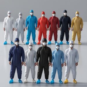 Mandatory-sign "use protection clothing" PVC foil, self adhesive, Ø 100mm acc.to ASR/ISO-M010