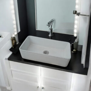 Aquatina Ivory Concrete Basin 47 X 23.5 X 12Cm