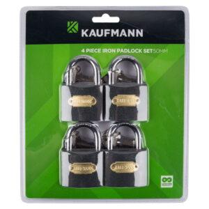 Kaufmann Steel Lock Set 4 Pc 50Mm